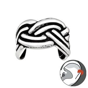 Sterling Silver Celtic Knot Ear Cuff – 5mm No Piercing Needed